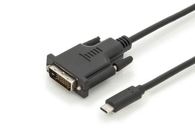 DIGITUS USB Type-C adapter cable, Type-C to DVI M/M, 2.0m, 1080p@60Hz CE, bl, gold AK-300332-020-S
