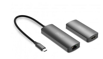 DIGITUS Video Extender Set, USB-C - HDMI, 4K/120Hz CAT6, 30 m DS-55343