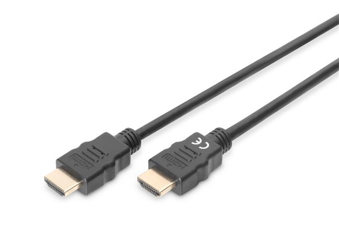 DIGITUS Vysokorychlostní propojovací kabel HDMI, typ AM / M, 1,0 m, s Ethernetem, Ultra HD 60p, zlatý, č DB-330123-010-S