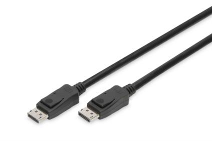 DisplayPort connection cable, DP, M/M, 1.0m,w/interlock, Ultra HD 8K, Vers. 1.3/1.4, bl AK-340106-010-S