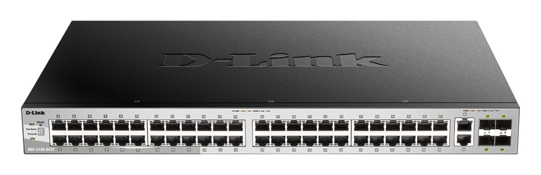 DLINK, 48 x 10/100/1000BASE-T ports Layer 3 DGS-3130-54TS/SI