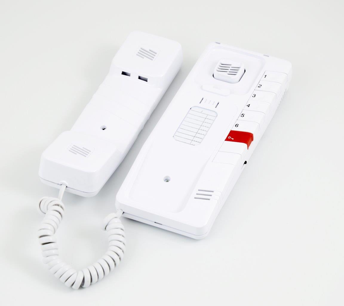 Domácí telefon Tesla DT 93 DDS - 2-BUS bílý s regulací hlasitosti vyzvánění 4FP11083.201/1