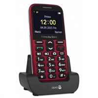 Doro Primo 366, červená + nabíjecí stojánek