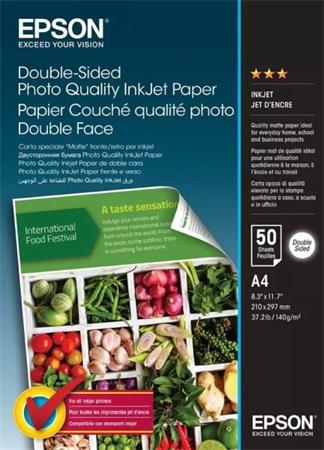 Double-Sided Photo Quality Inkjet Paper,A4,50 sheets C13S400059