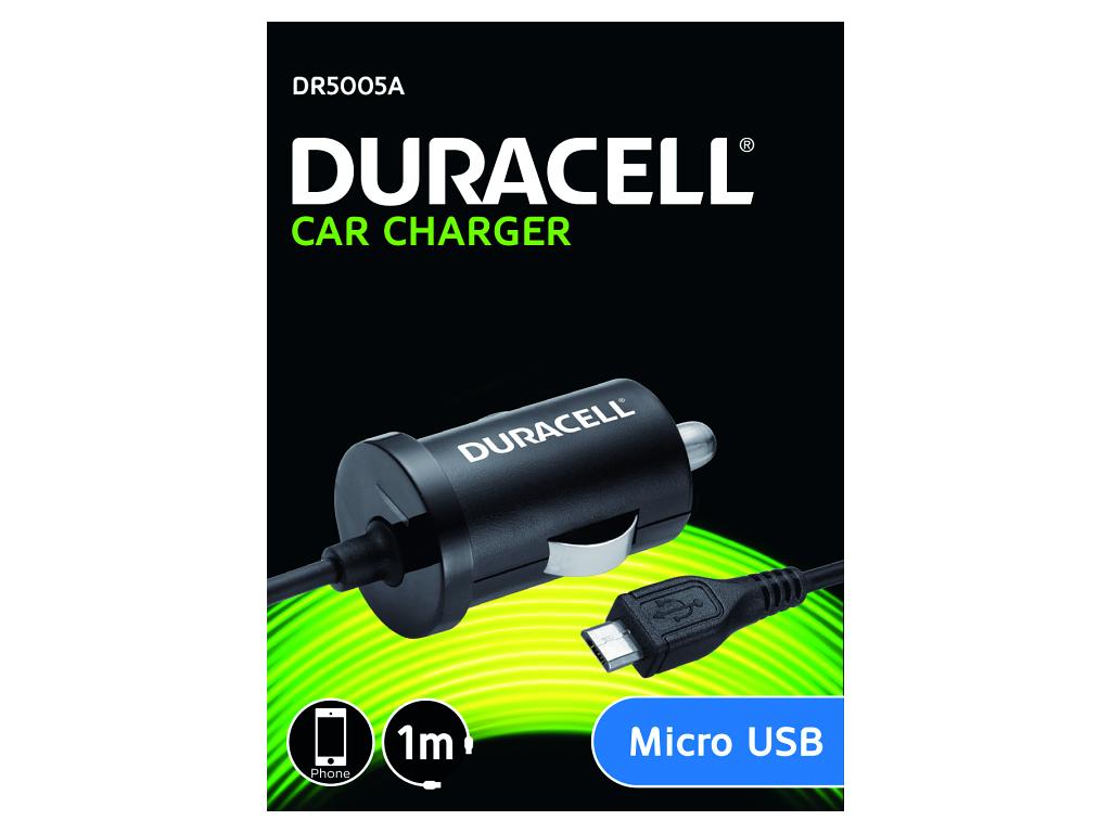 Duracell - Auto-nabíječka s micro USB konektorem černá 1m DR5005A