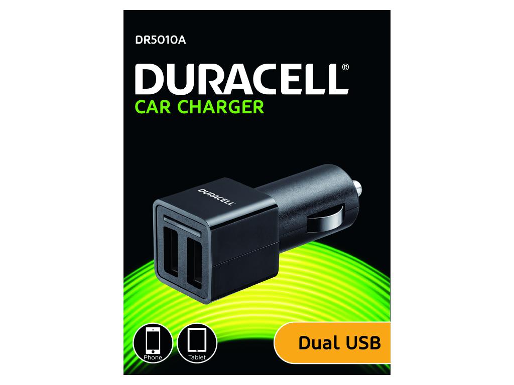 Duracell - Dual USB Auto-nabíječka pro tablet černá DR5010A