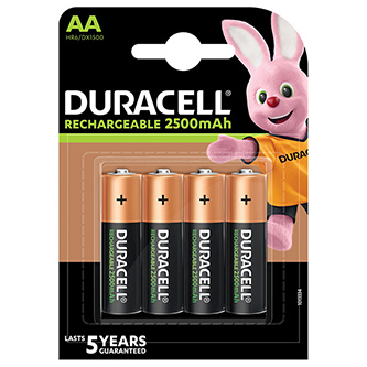 DURACELL Nabíjecí baterie tužková AA 2500 mAh 4 ks 42402