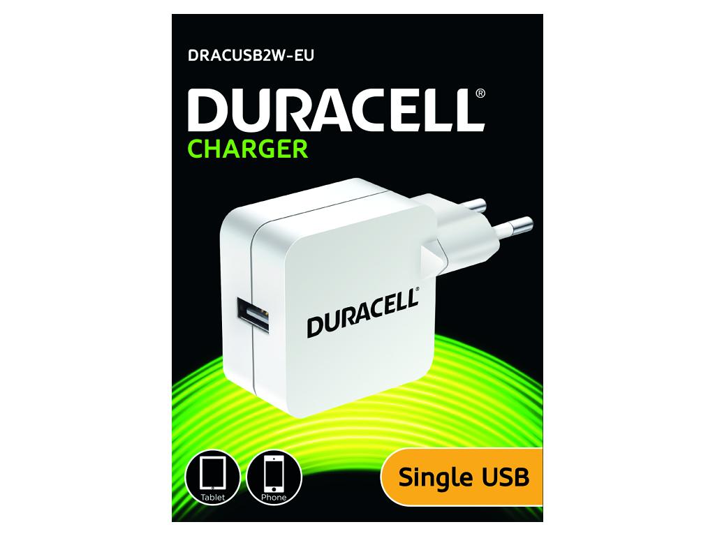 Duracell USB Nabíječka pro čtečky & telefony 2,4A bílá DRACUSB2W-EU