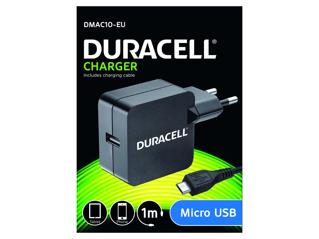 Duracell USB Nabíječka pro čtečky & telefony 2,4A včetně kabelu USB micro B DMAC10-EU