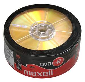 DVD-R MAXELL 4,7GB 16X 25ks/spindel 275731.30.TW