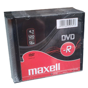 DVD-R MAXELL 4,7GB 16X Slim (10ks) 275592.40.TW