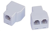 Dvojspojka RJ11, 1x6p4c/2x6p4c - telefonní
