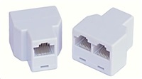 Dvojspojka RJ45, 1x8p8c/2x8p8c - telefonní