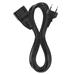 Dvojžilový pohyblivý prívod 5 m / 1 zásuvka / čierny / PVC / 0,75 mm2 8592920150986