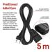 Dvojžilový pohyblivý prívod 5 m / 1 zásuvka / čierny / PVC / 0,75 mm2 8592920150986