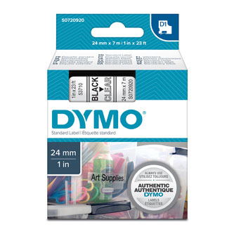 Dymo originál páska do tlačiarne štítkov, Dymo, 53710, S0720920, čierny tlač/priehľadný podklad, 7m