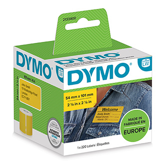 Dymo papierové štítky 101mm x 54mm, žlté, pre prepravu, 220 ks, 2133400