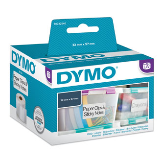 Dymo papierové štítky 57mm x 32mm, biele, multifunkčný, 1000 ks, 11354, S0722540