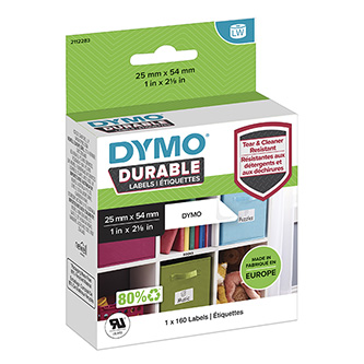 Dymo polypropylénové štítky 54mm x 25mm, biele, multifunkčný, 160 ks, 2112283