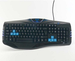 E-BLUE Klávesnica Cobra, herná, čierna, drôtová (USB), CZ/SK, podsvietené okraje, odolná proti poli EKM057BK