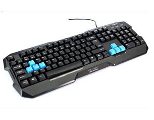 E-BLUE Klávesnica Polygon, herná, čierna, drôtová (USB), US, odolná proti poliatiu EKM075BK