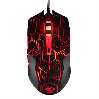 E-Blue Myš Auroza EMS636 Hexagon, 2500DPI, optická, 6tl., 1 koliesko, čierna, herná EMS636BKCA-IU