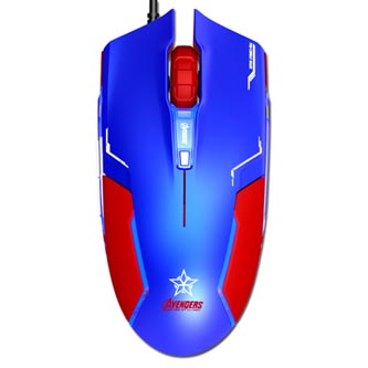 E-Blue Myš Captain America, 1600DPI, optická, 6tl., 1 koliesko, modrá, herná EMS613BLAA-IU