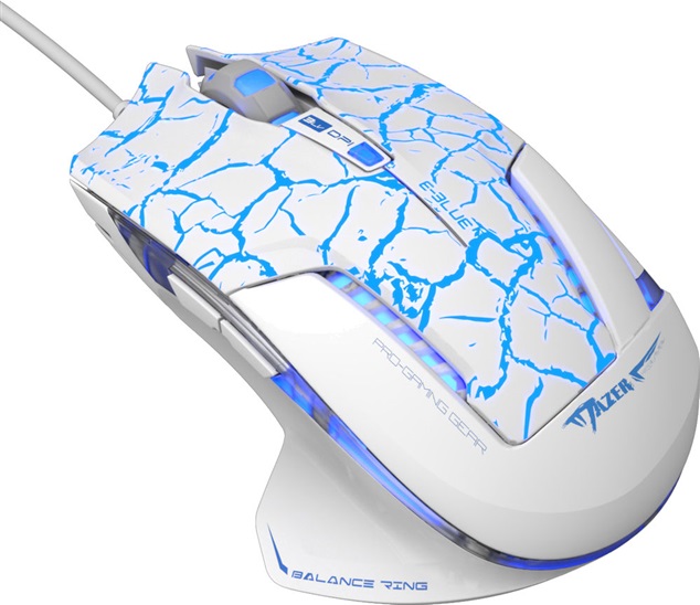 E-Blue Myš Mazer Pro, 2500DPI,bílo-modrá 8590274485563