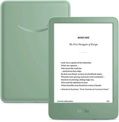 E-book Amazon Kindle Touch 2024 (16 GB), matcha, s reklamou 840414684805