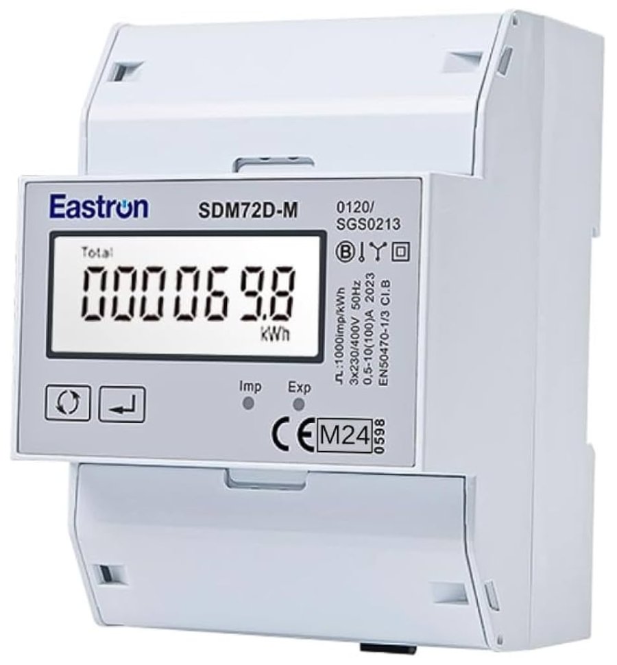 Eastron SDM72D-M-2-MID, Multifunkční elektroměr s obousměrným měřením, třífázový, 100A