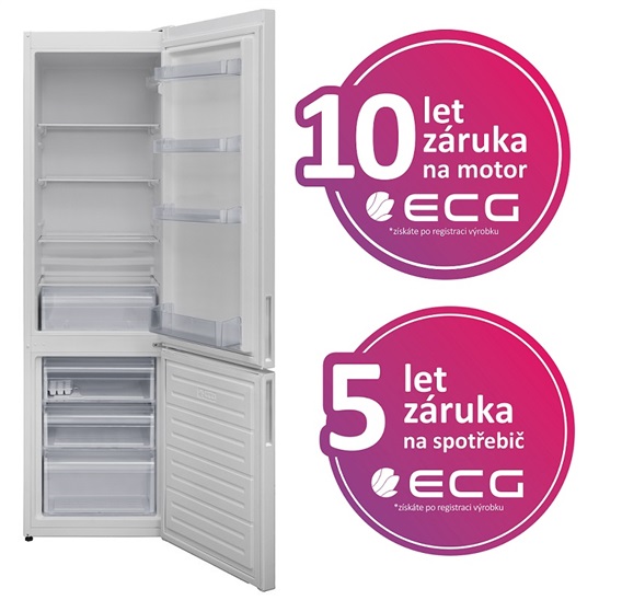 ECG ERB 21860 NWE Kombinovana chladnicka s mraz. dole 8592131239418