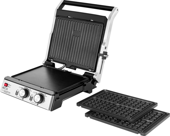 ECG KG 2033 Duo Grill & Waffle 3 druhy grilovacích dosiek 8592131507159