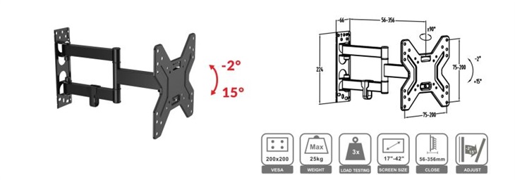 ECG LD 174201 Drziak na TV 8592131176560