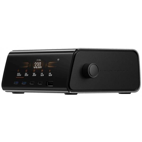 EcoFlow RAPID Pro Stolová nabíjačka (320W, 5 portov, GaN) EF-STATION320W-EU