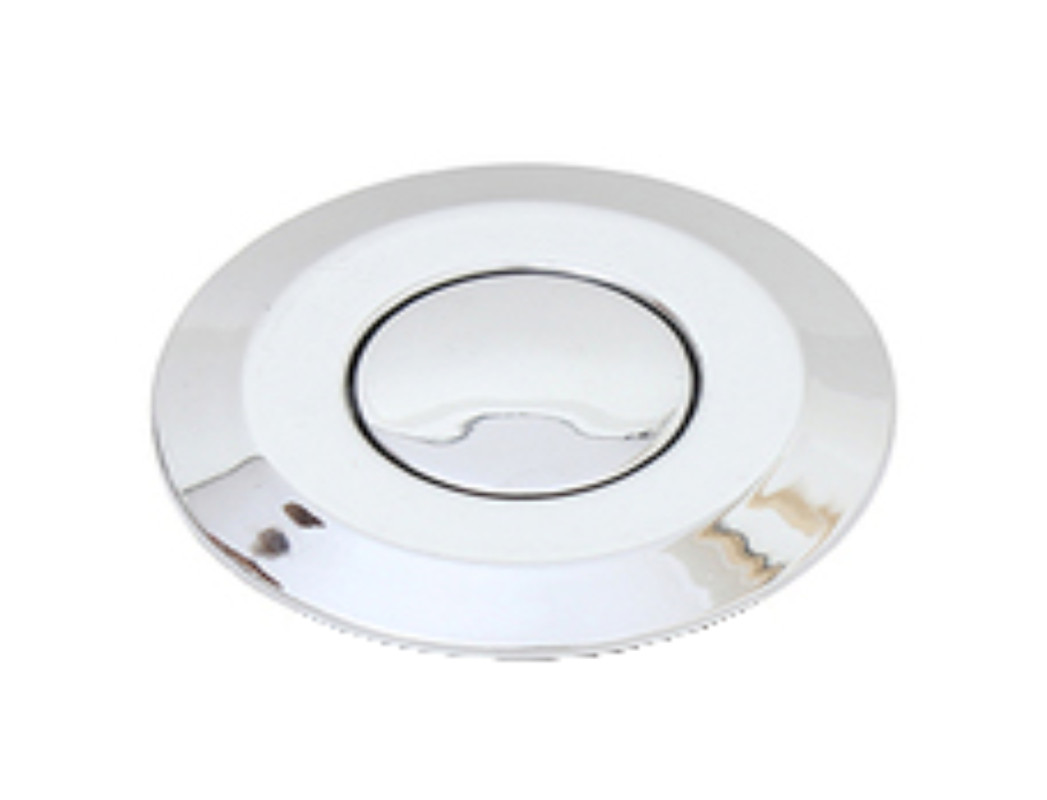 EcoMaster Krytka pneutlačítka kulatá Lesklý chrom 8596220013361