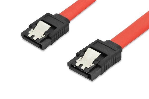 Ednet SATA connection cable, L-type, w/ latch F/F, 0.5m, straight, SATA II/III, re 84141