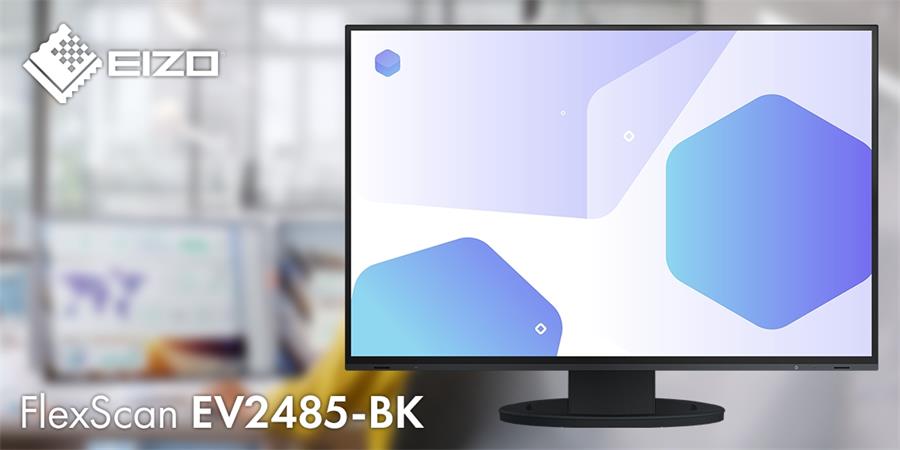 EIZO 24" EV2480-BK, 1920 x 1200, IPS,16:10, 5ms, 350 cd/m2, 1000:1, DP/HDMI/USB-C, černý EV2485-BK