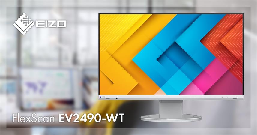 EIZO 24" EV2490-WT, 1920 x 1080, IPS,16:9, 5ms, 250 cd/m2, 1000:1, DP/HDMI/USB-C/RJ45, bílá