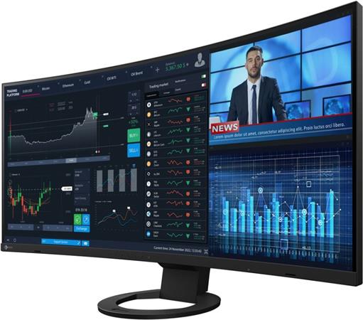 EIZO 37,5" EV3895-BK, zakřivený, IPS, 3840x1600, 300 cd/m2, 1000:1, USB-C, DP,2xHDMI, černý