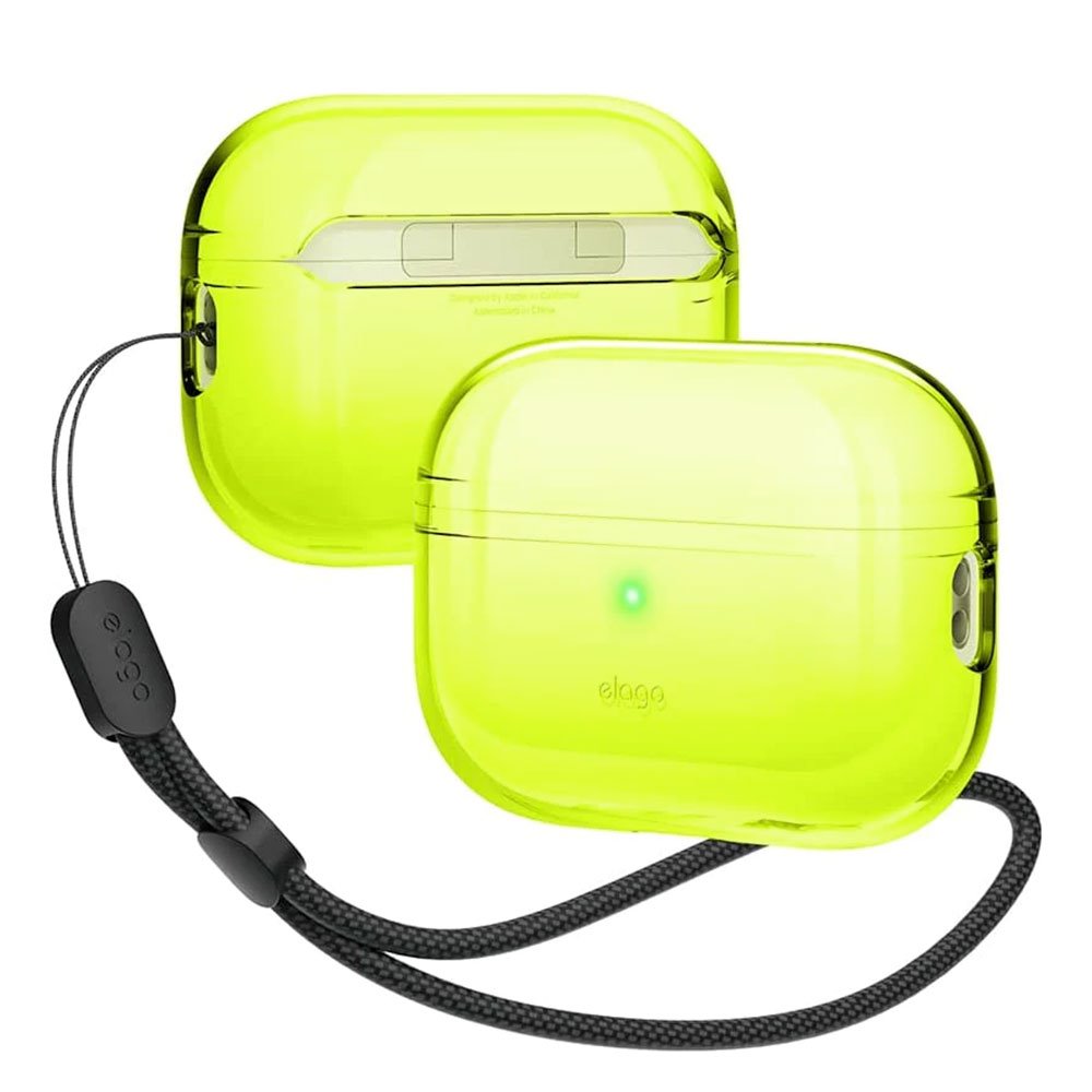 Elago Airpods Pro 2 TPU Case with Nylon Lanyard - Neon Yellow EAPP2CL-BA-ROSTR-NYE
