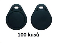 Elatec RFID Unique čip, přívěsek na klíče, 125 kHz, černý, Standard 100-pack RFID125-KEY-BLACK-PACK