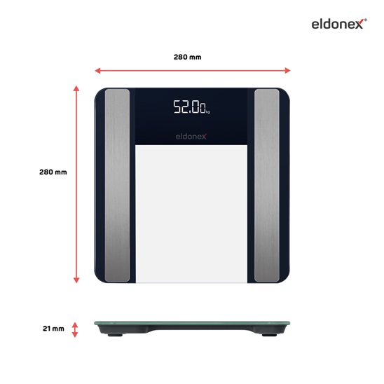 Eldonex EBS-1020-BK osobní váha, černá 8595703509964