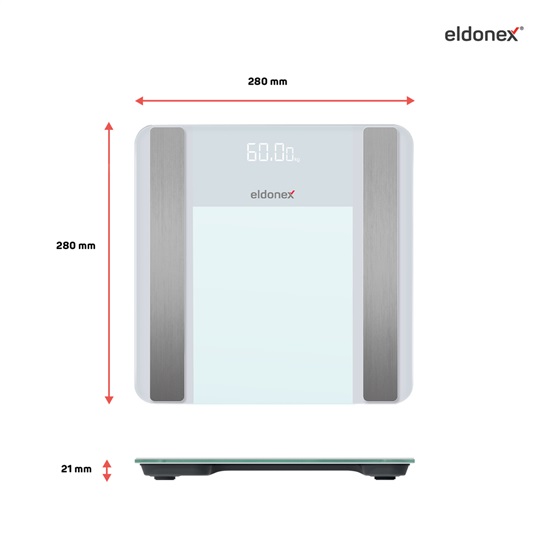Eldonex EBS-1020-WH osobní váha, bílá 8595703509971