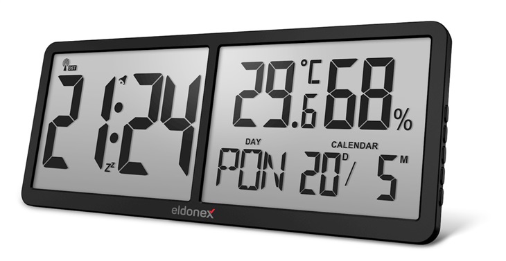 Eldonex ECL-1110-BK nástenné hodiny 8595703507663