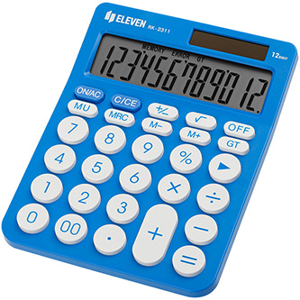 Eleven Kalkulačka RK-2311-BL, modrá, stolová, dvanásťmiestna, duálne napájanie