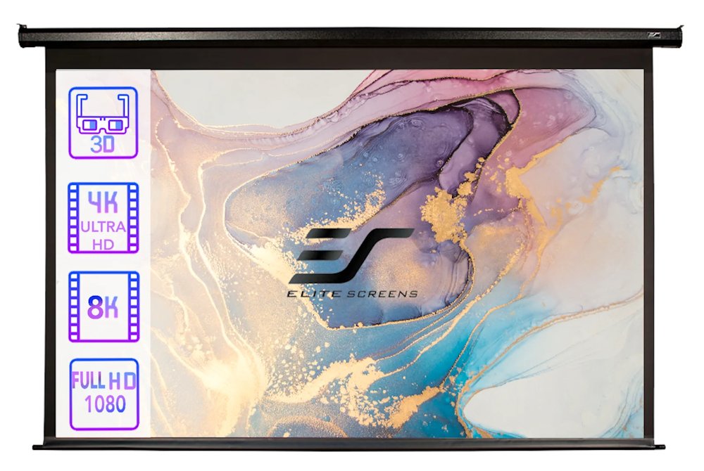 ELITE SCREENS plátno elektrické motorové 100" (254 cm)/ 16:9/ 124,5 x 221,5 cm/ Gain 1,1/ case černý VMAX100UWH2