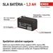 Emos baterie SLA 12V / 1.3 Ah, Faston 4.8 (187) 1201000600
