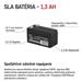 Emos baterie SLA 12V / 1.3 Ah, Faston 4.8 (187) 1201000600