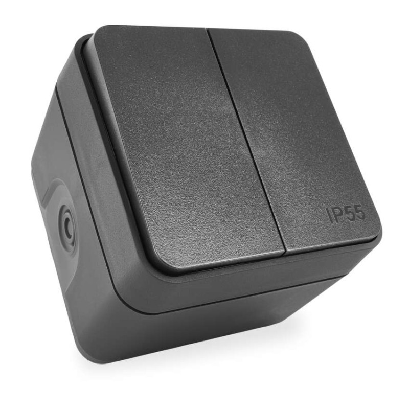 EMOS Cyklone prepínač dvojitý striedavý č. 6 + 6, IP55 8592920152553