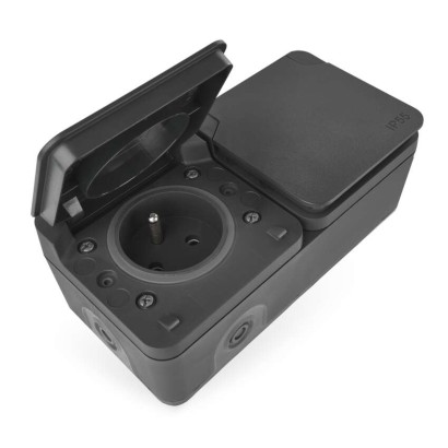 EMOS cyklone zásuvka dvojnásobná IP55 8592920136423